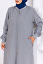 Seasonal Lumberjack Full Length Hidden Fly Zipper Abaya - 6