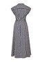 Geometric Patterned Waist Detailed Midi Shirt Dress - 8