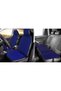 Anti-Sweat Car Seat Cushion (Front & Rear Set) Cotton Fabric Seat Protection Cover Model 8 Black Blue - 2
