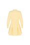Low Sleeve Detailed Pleated Yellow Mini Shirt Dress - 7
