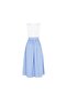Striped Regular Midi Dress with Buckle Waist - 8