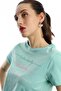 Women's Hello Lovely Text Printed T-Shirt Turquoise - 2