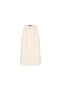 Midi Length Beige Skirt with Double Thin Belt Detail - 6