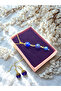 Lapis Lazuli Beaded Gold Color Dangle Earring and Necklace Set - Natural Stone Jewelry Set