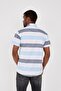 Short Sleeve Striped Oxford Men's Shirt - 2