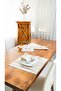 Bohemian |   6-Piece Brown Striped Linen American Service Napkin 40 X 40 - 6