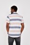 Short Sleeve Striped Oxford Men's Shirt - 5