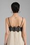 Women's Linen Fabric Lace Detailed Design Strap Dress - 6
