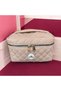 Quilted Travel Makeup Bag - Trend Cosmetic Accessory Leather - 3