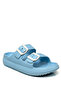 Double Buckle Lightweight Eva Summer Beach Slippers Pool Slippers Sink Slippers Baby Blue - 5