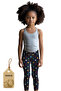 Girls' Black Polka Dot Patterned Seasonal Summer Lycra Long Comfortable Cotton Leggings - 3