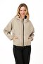 Women's Stone Lined Waterproof and Windproof Seasonal Raincoat with Hood and Inner Pocket
