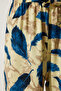 High Waist Summer Loose Viscose Trousers Yellow Navy Blue - 6
