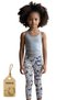 Girls' Leggings-Spring Flower Patterned Seasonal and Summer Lycra Long Comfortable Cotton Leggings - 3