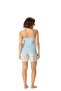 Women's Blue Strappy Athlete Shorts Set 17009 - 3