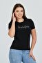 Black Cotton Stone Detailed Basic - 3