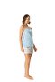 Women's Blue Strappy Athlete Shorts Set 17009 - 2