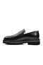 Black Opening Genuine Leather Men's Casual Shoes - 2