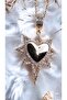 Gold Steel Necklace with Heart Polar Star Figure - 5