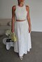 Embroidery Fabric Lace Detailed Crop Blouse and Maxi Long Skirt Bottom Top Premium Set - 5