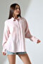 Women's Shirt Oversize Pattern Linen Fabric Applique Pocket Epaulet Women's Shirt - 2