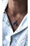 Heart Star Figured Colorful Opal Stone Steel Necklace - 3