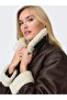 Betty Faux Suede Bonded Aviator Otw Women's Black Jacket - 5