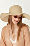 Women's Beige Straw Hat Nbmht06 - 2