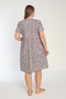 Women's Plus Size Cotton Viscose Fabric Patterned Printed Summer Dress / Anthracite - - B 7661 - 8