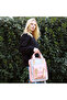 Cats USB Port Backpack Pink - 6