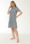 Women's Cotton Viscose Fabric Patterned Printed Summer Dress / Anthracite 7667 - 4