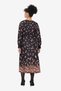 Women's Plus Size Black, Long Sleeve Crochet Detail, Wrap Neck Dress 65N38991 - 4