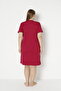 Women's Plus Size Cotton Lycra Zipper Dress / Cherry - - B 7564 - 8