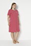 Women's Plus Size Cotton Lycra Zipper Dress / Dusty Rose - - B 7564 - 2