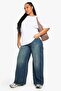 Plus Size Women's T-Shirt 100% Cotton Nevada Nights Printed White Oversize Summer - 2