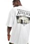 Plus Size Men's T-Shirt 100% Cotton White Oversize Summer