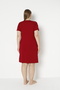 Women's Plus Size Lycra Viscose Fabric Dress / Cherry 5858 - 8