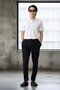 Premium Oxford Knitted Double Leg Men's Trousers - Black - 7