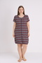 Women's Large Size Cotton Modal Fabric Zippered Summer Dress 5939 - 2