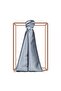 Double-Sided Silk Shawl - Metallic Blue