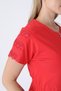 Women's Cotton Lycra Zipper Dress / Red 7265 - 5