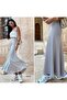 Mad Girls White Maxi Length Satin Skirt