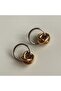 Gold Endless Love Wrap Steel Earrings in Silver Hoop - 5