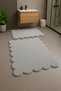 Bathroom Mat Flat Daisy Shaped Double Toilet Set 80X120 - 50X80, Soft Soft Key