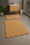 Bathroom Mat Flat Daisy Shaped Double Toilet Set 80X120 - 50X80, Soft Soft Key