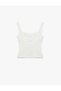 U Neck Sleeveless Fisto Blouse with Window Detail - 4