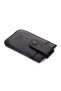 Men's Black 100% Genuine Leather Pull-Out Quality Luxury Slim Upright Credit Card Holder Wallet Business Card Holder - 4