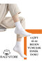 6 Pack White-Black Men's Half Ankle Socks - 3