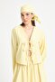 Yellow Striped Poplin Fabric Front Tie Blouse 29276 - 2