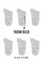 6 Pack White Men's Half Ankle Socks - 2